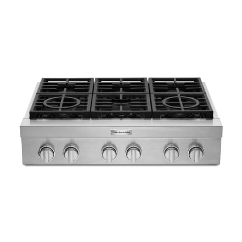 Write A Review About Kitchenaid 36 Inch Burner Stainless Steel Gas