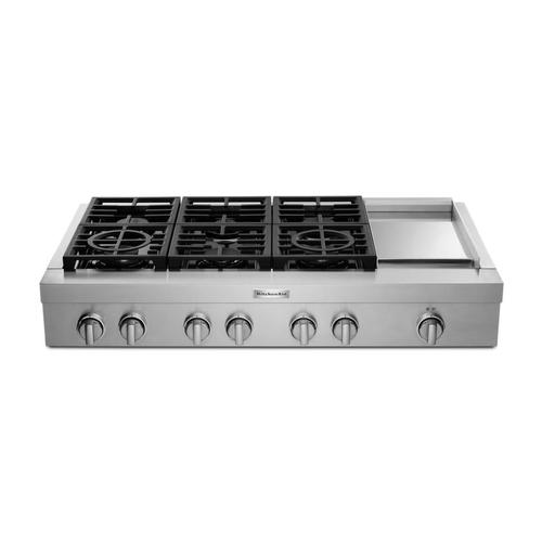 Kitchenaid Gas Cooktop Stainless Steel Common 48 In Actual