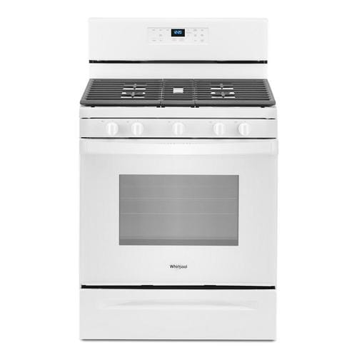 Whirlpool 5 Burners 5-cu ft Self-Cleaning Freestanding Gas Range (White ...