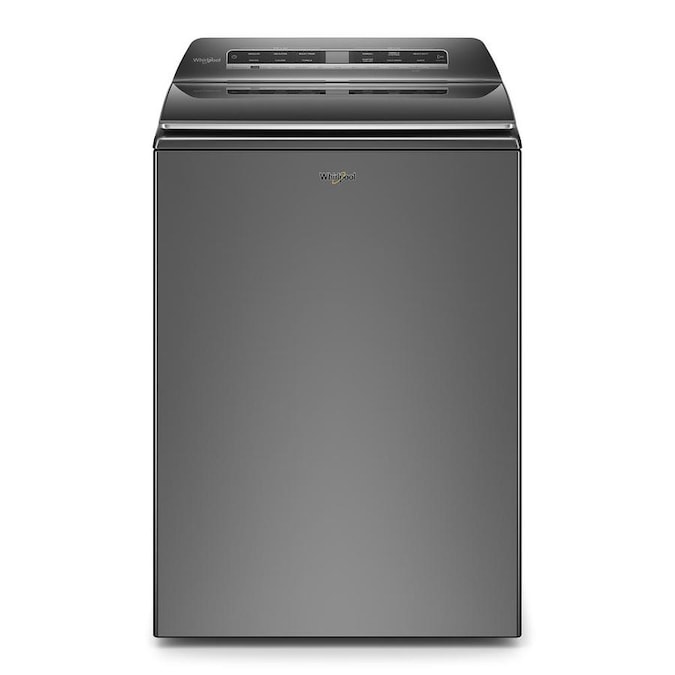Whirlpool 5.2-5.3-cu ft Smart Top Load Washer with 2 in 1 Removable Agitator - Chrome Shadow