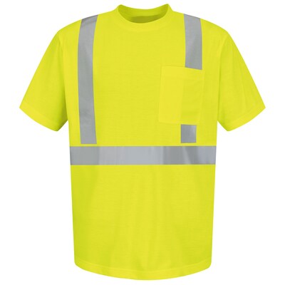 Red Kap Small Safety Green High Visibility Reflective T-Shirt at Lowes.com