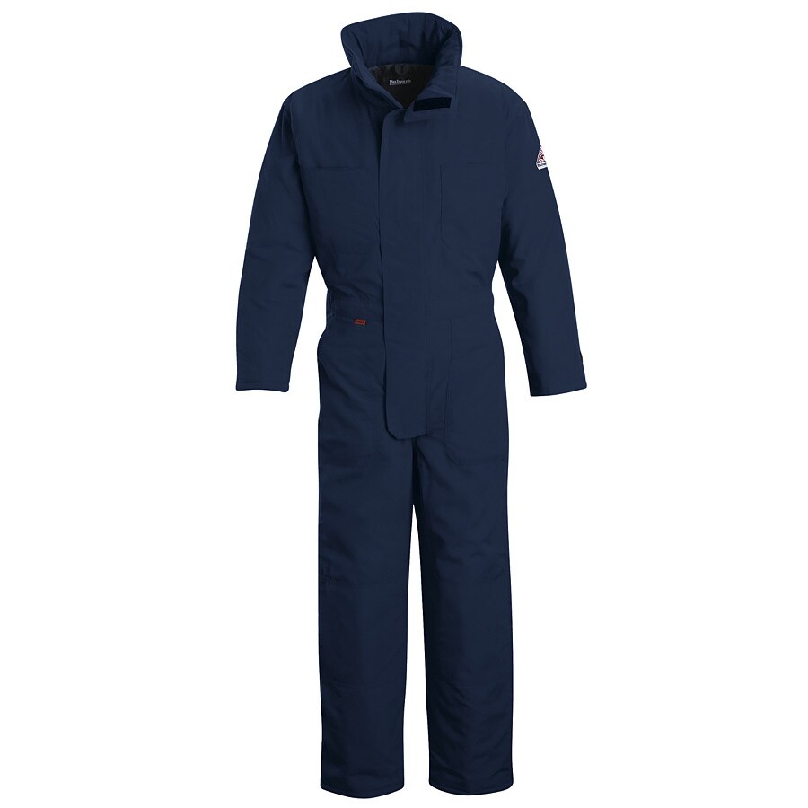 Bulwark Medium Men's Navy Long Coveralls at