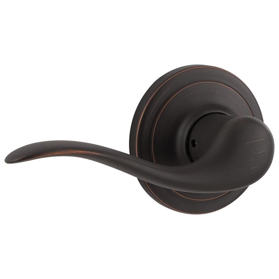 Shop Kwikset Tustin Venetian Bronze Left-Handed Dummy Door Lever At ...