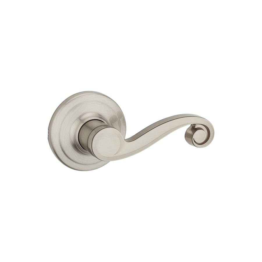 Kwikset Lido Satin Nickel RightHanded Dummy Door Handle at