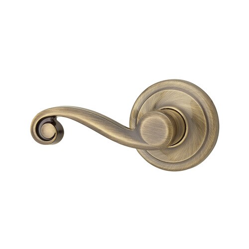 Kwikset Ashfield Antique Brass Left Handed Dummy Door Handle At