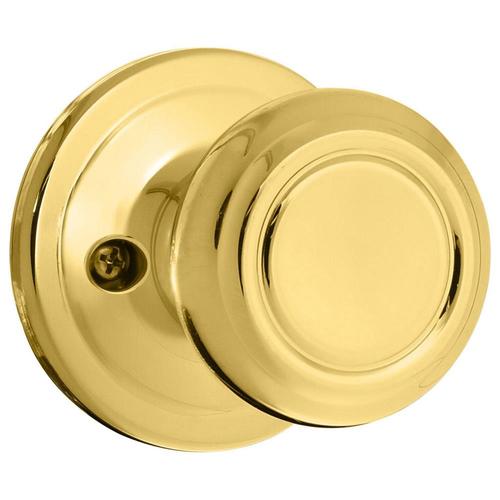 Kwikset Cameron Polished Brass Dummy Door Knob Single Pack In The Door Knobs Department At 7723