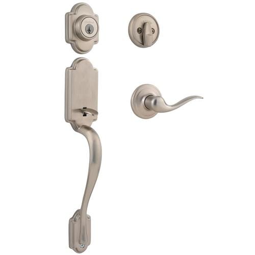 Kwikset Arlington Satin Nickel Smartkey Single-Cylinder Deadbolt Keyed ...