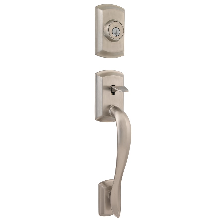 Kwikset Signature Avalon Satin Nickel Smartkey Single Cylinder Kwikset Signature Avalon Satin Nickel Smartkey Single Cylinder Deadbolt Entry Door Exterior Handle