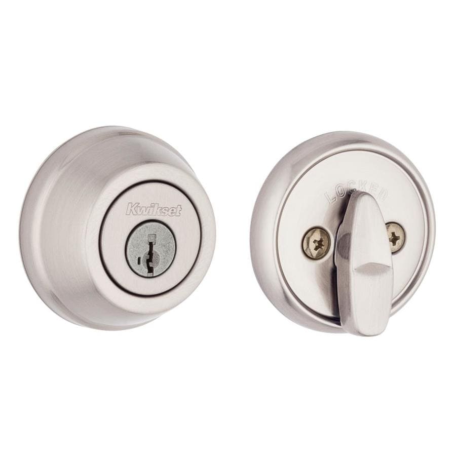 Shop Kwikset 780 Satin Nickel Single-Cylinder Deadbolt With SmartKey at ...