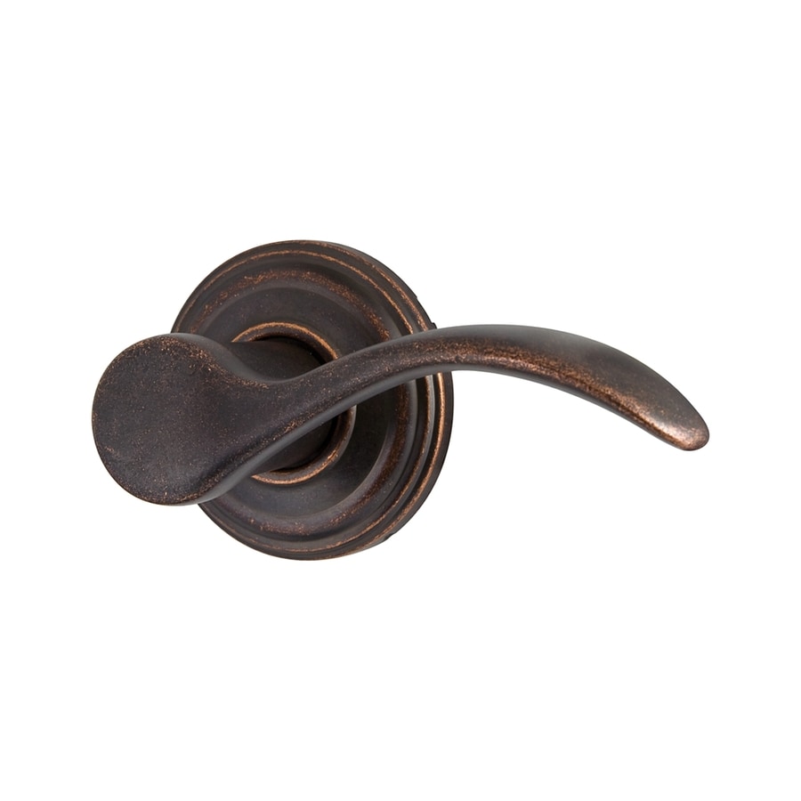 Kwikset Pembroke Rustic Bronze Residential Passage Door Lever at