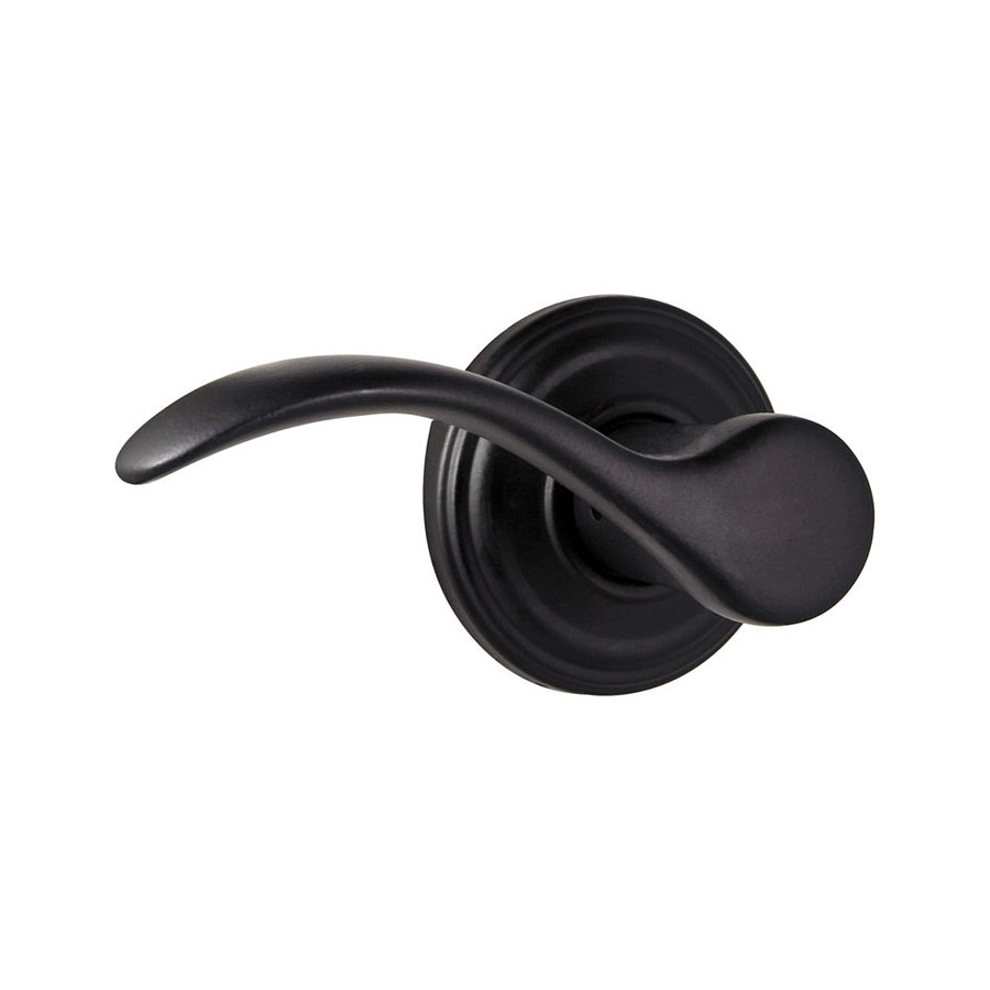 Kwikset Signature Pembroke Iron Black Left-Handed Dummy Door Handle at ...