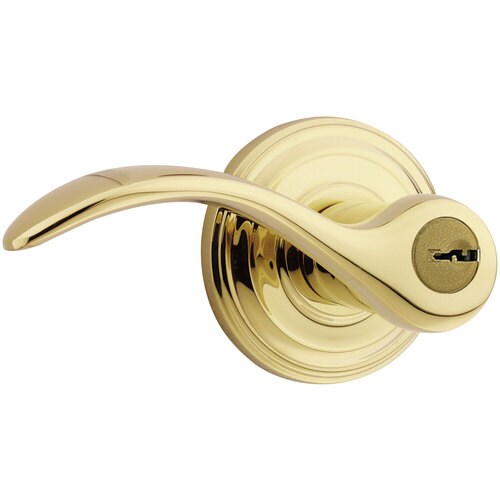 Kwikset Signature Pembroke Lifetime Polished Brass Smartkey Reversible