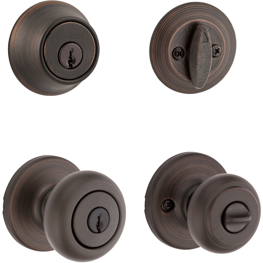 Kwikset Cove Venetian Bronze Single Cylinder Deadbolt Keyed Entry