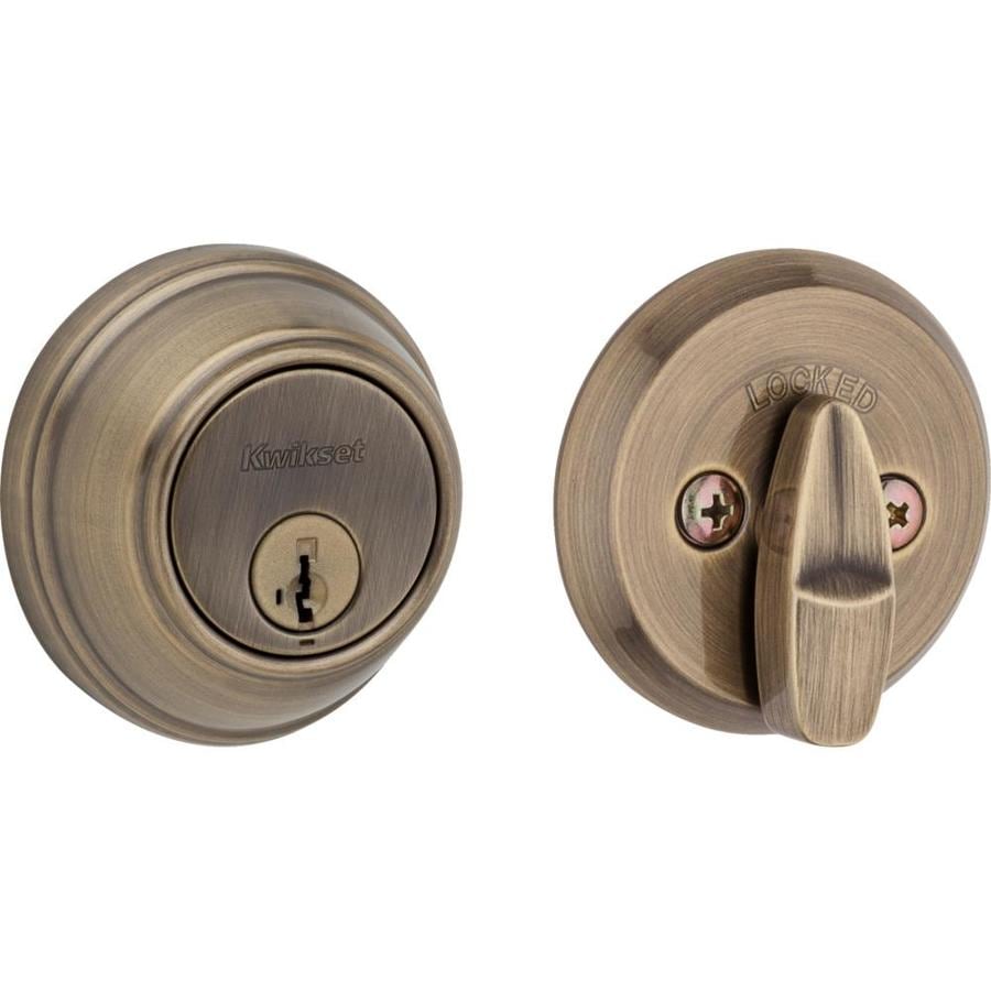 Kwikset 816 Keycontrol Antique Brass Single Cylinder Deadbolt With Smartkey At 5315