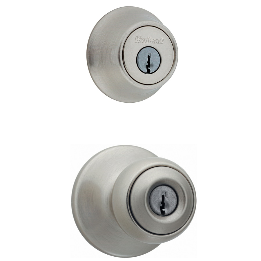 Kwikset Polo Satin Nickel Keyed Entry Door Knob At Lowes Com