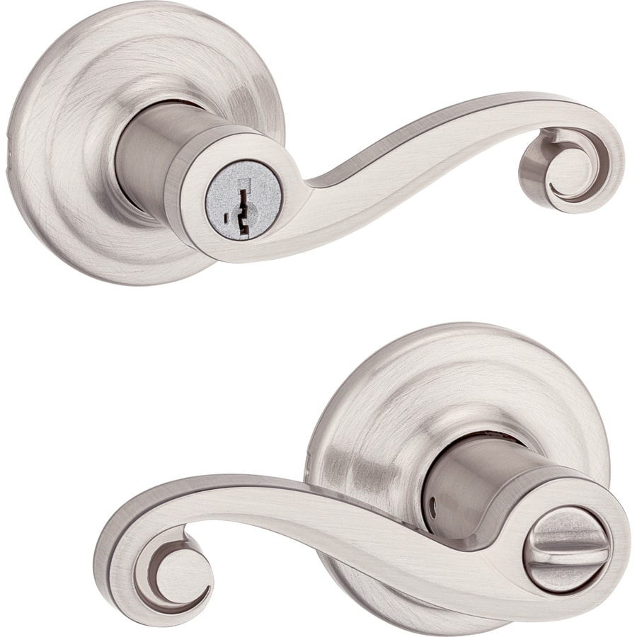 Ashfield Satin Nickel Smartkey Universal Keyed Entry Door Handle