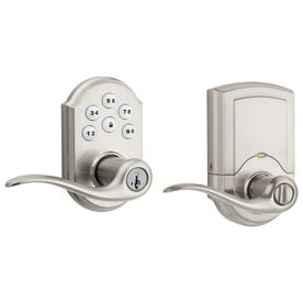 UPC 883351518994 product image for Kwikset SmartCode Satin Nickel Electronic Entry Door Lever with Lighted Keypad | upcitemdb.com
