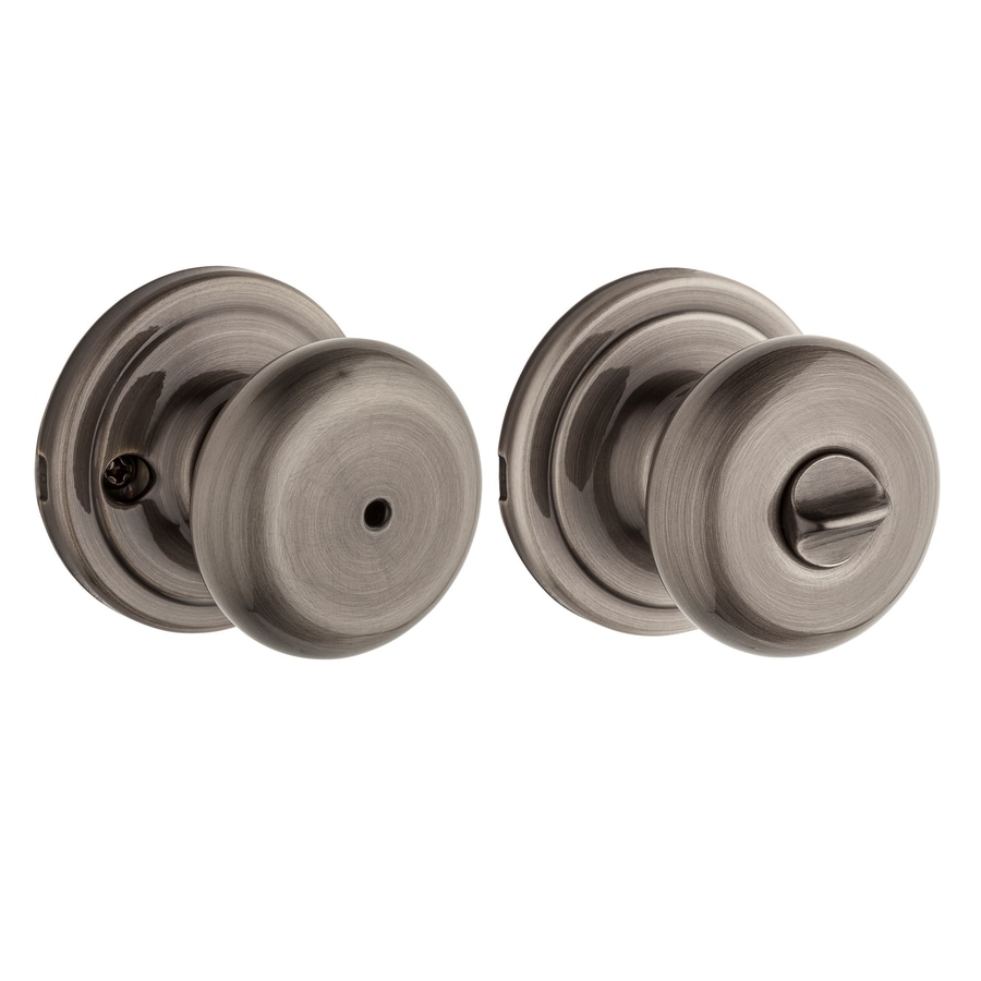 Kwikset Hancock Antique Nickel Privacy Door Knob Single Pack at