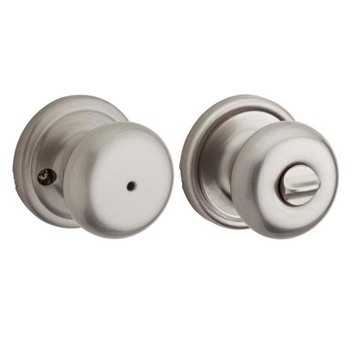 Kwikset Hancock Satin Nickel Privacy Door Knob in the Door Knobs