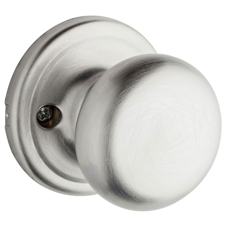 Kwikset Hancock Satin Chrome Dummy Door Knob Single Pack at