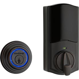 Electronic Door Locks At Lowes Kwikset Kevo Convert Venetian Bronze Single Cylinder Deadbolt 1 Smartkey No Keypad