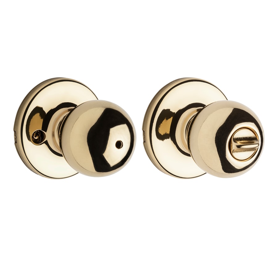 Polo Polished Brass Privacy Door Knob Single Pack