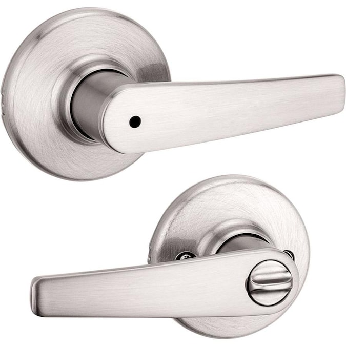 Kwikset Delta Satin Nickel Universal Privacy Door Handle in the Door Handles department at