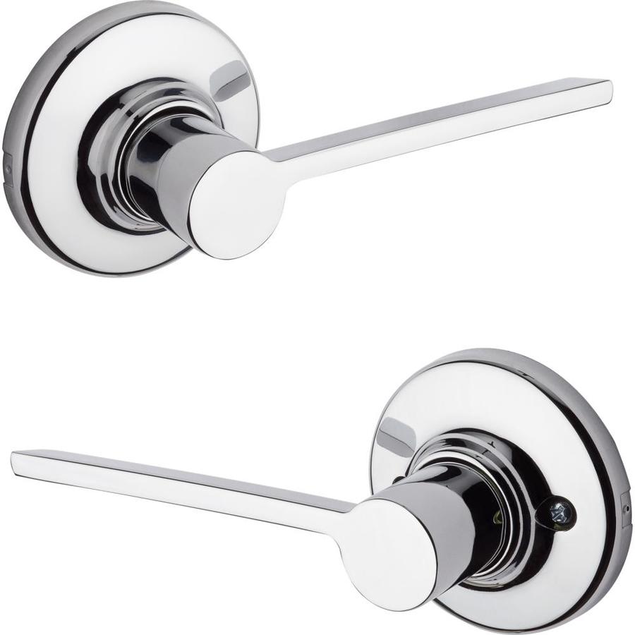 Kwikset Ladera Polished Chrome Reversible Passage Door Handle at Lowes.com