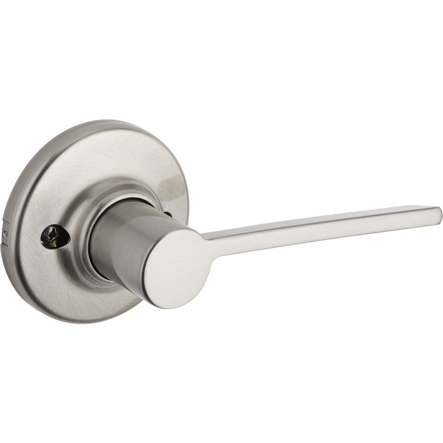 Kwikset Ladera Satin Nickel LeftHanded Dummy Door Handle at