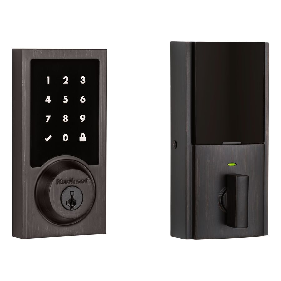 Kwikset Contemporary Smartcode Venetian Bronze Single Cylinder Deadbolt 1 Cylinder Smartkey 