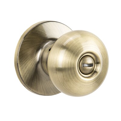 Gatehouse Baron Antique Brass Privacy Door Knob Single Pack At