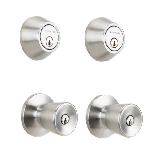 Gatehouse Gallo Brushed Stainless Steel Single Cylinder Deadbolt