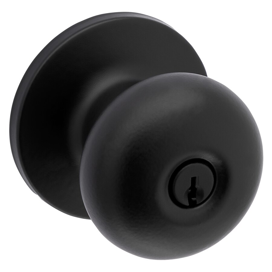 ReliaBilt Baron Matte Black Keyed Entry Door Knob in the Door Knobs ...