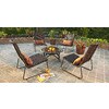 Garden Treasures 35-in W Black/High Temperature Painted Steel Wood