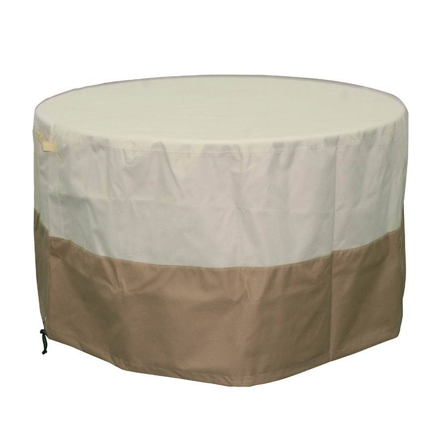 Garden Treasures 44 In Beige Khaki Round Firepit Cover At Lowes Com