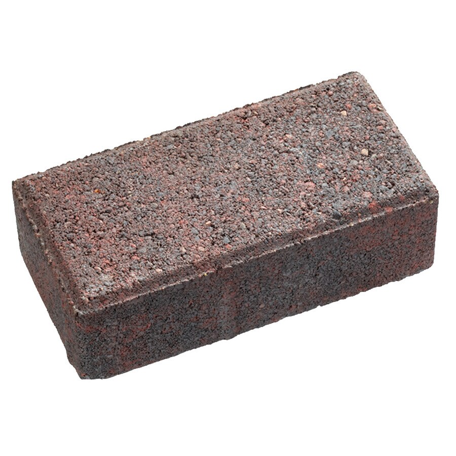 holland 4 in x 8 in red charcoal concrete paver