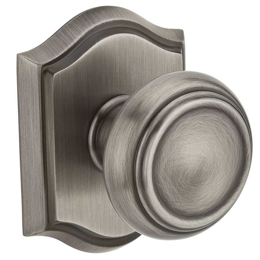 BALDWIN Reserve Matte Antique Nickel Dummy Door Knob Single Pack at