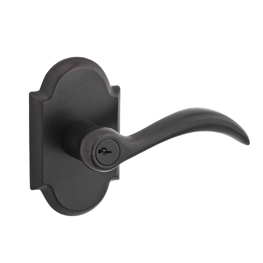 Baldwin Reserve Arch Dark Bronze Reversible Keyed Entry Door