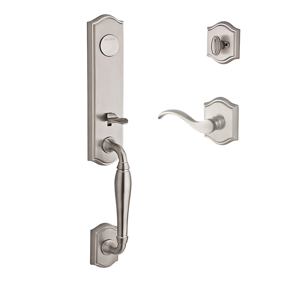 Baldwin Reserve New Hampshire X Curve Lever Satin Nickel Dummy
