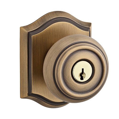 Baldwin Reserve Matte Brass And Black Keyed Entry Door Knob Single Pack At 1710