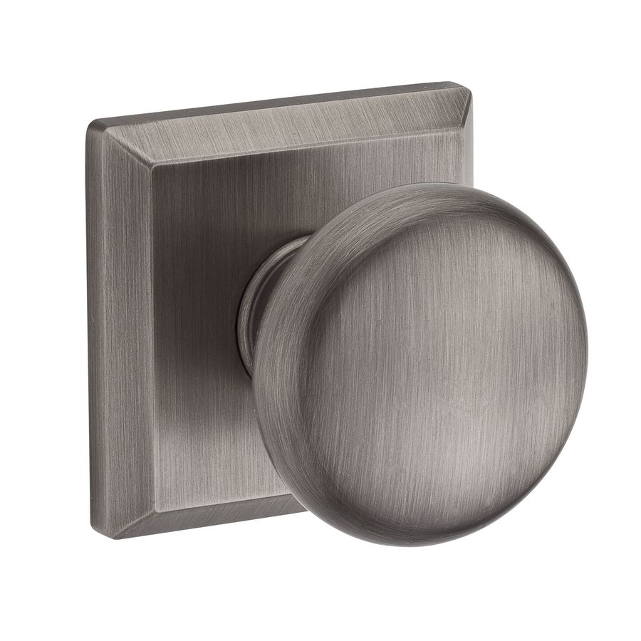 BALDWIN Reserve Round Matte Antique Nickel Dummy Door Knob at