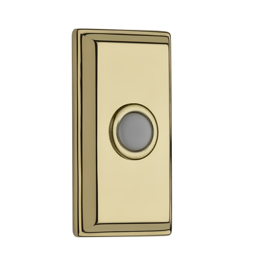 BALDWIN Lifetime Polished Brass Doorbell Button at