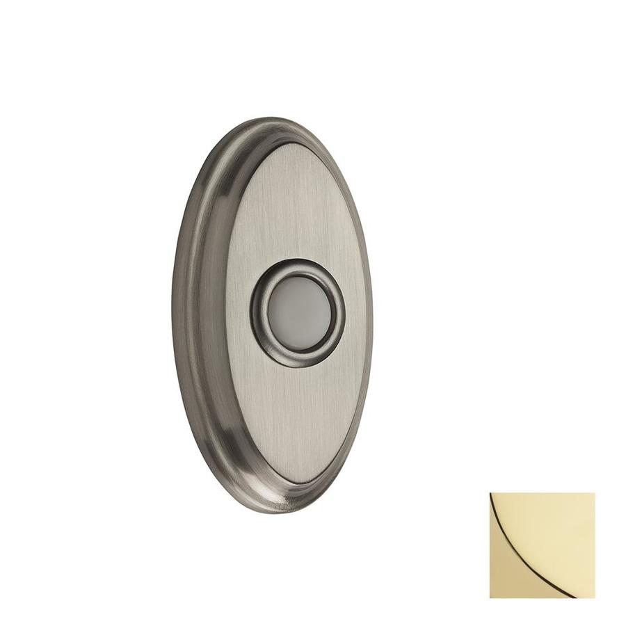 Baldwin Wired Lifetime Polished Brass Doorbell Button At Lowes Com
