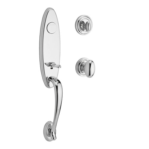 Baldwin Reserve Chesapeake X Ellipse Knob Polished Chrome Dummy Handle Dummy Door Handleset In 4185