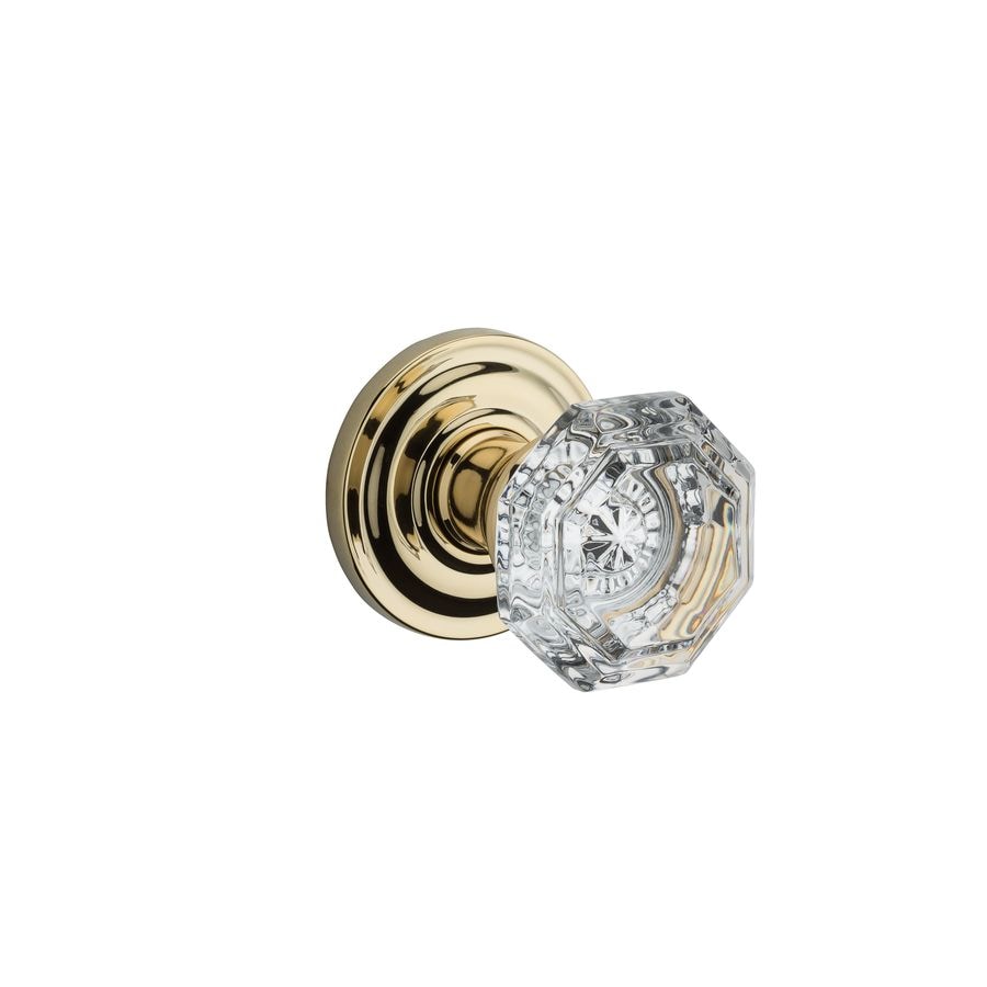 Baldwin Reserve Crystal Polished Brass Privacy Door Knob Single Pack At 6817