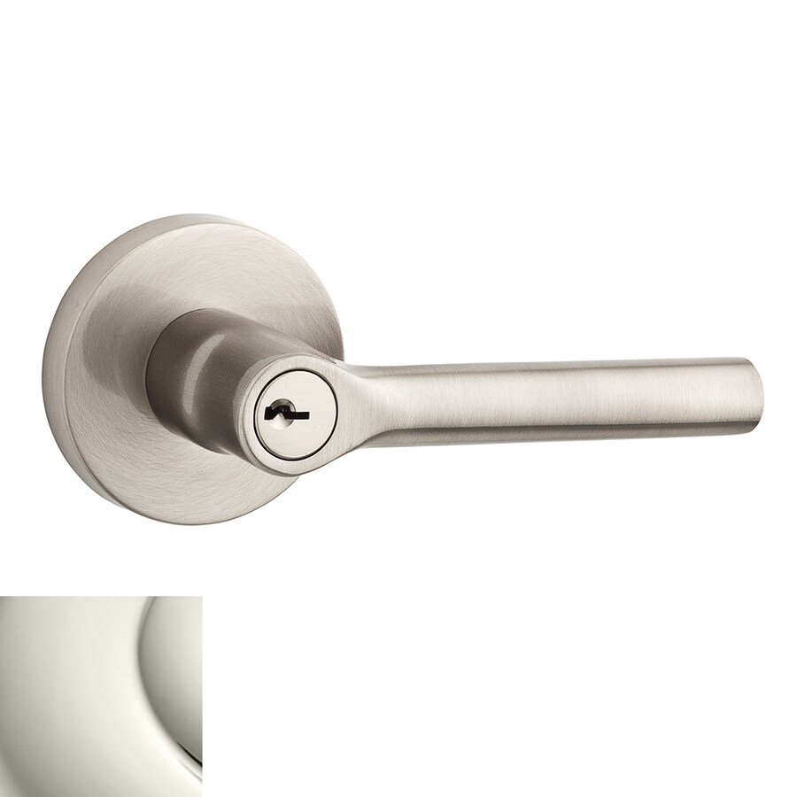 Baldwin Reserve Tube Polished Nickel Reversible Keyed Entry Door