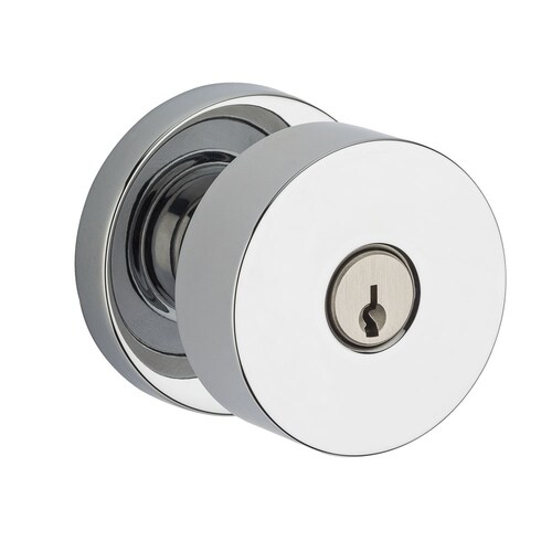 Baldwin Reserve Contemporary Polished Chrome Keyed Entry Door Knob in the Door Knobs department ...