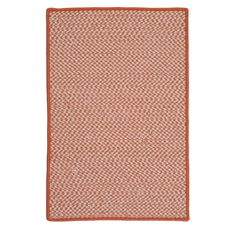 Colonial Mills Outdoor Houndstooth Tweed Orange Rectangular Indoor Colonial Mills Outdoor Houndstooth Tweed Orange Rectangular Indoor Handcrafted Mid Century Modern Area Rug Common 2 X 3 Actual Ft W L