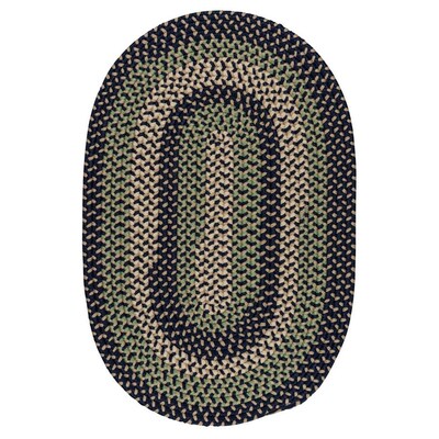 Colonial Mills Brook Farm 8 x Bluestone Round Indoor/Outdoor Border Mid-Century Modern Handcrafted Area Rug Colonial Mills Brook Farm 8 x Bluestone Round Indoor/Outdoor Border Mid-Century Modern Handcrafted Area Rug