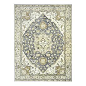 At Lowes Allen Roth Brookford Charcoal Ivory Rectangular Indoor Handcrafted Area Rug Common 9